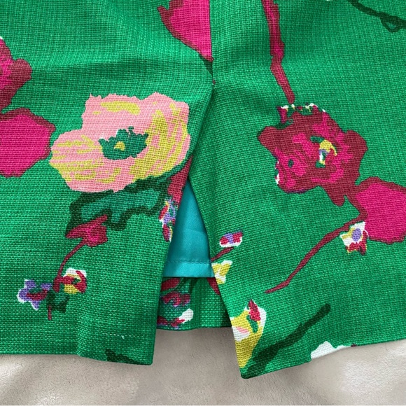 J. Crew Factory Green Floral Pencil Skirt | 6 - Picture 4 of 8